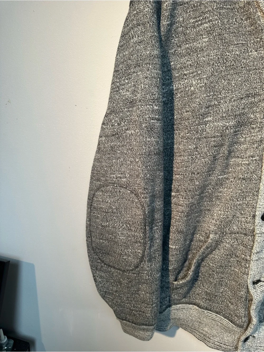 Polo by Ralph Lauren Two-Tone Gray Shawl Collar Cardigan